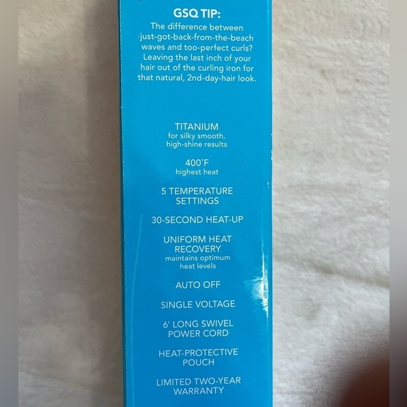 GSQ by Glamsquad Titanium Curling Iron. New in Box. NIB. - Picture 3 of 5
